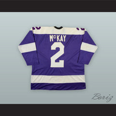 1975-76 WHA Ray McKay 2 Cleveland Crusaders Purple Hockey Jersey