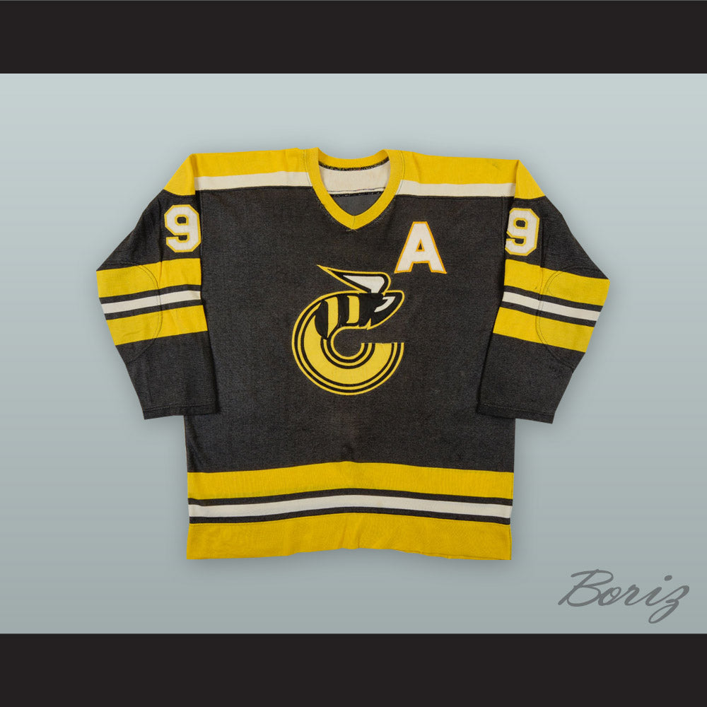 1975-76 WHA Rick Dudley 9 Cincinnati Stingers Black Hockey Jersey