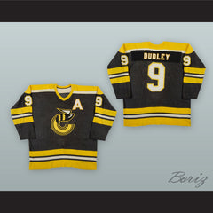 1975-76 WHA Rick Dudley 9 Cincinnati Stingers Black Hockey Jersey