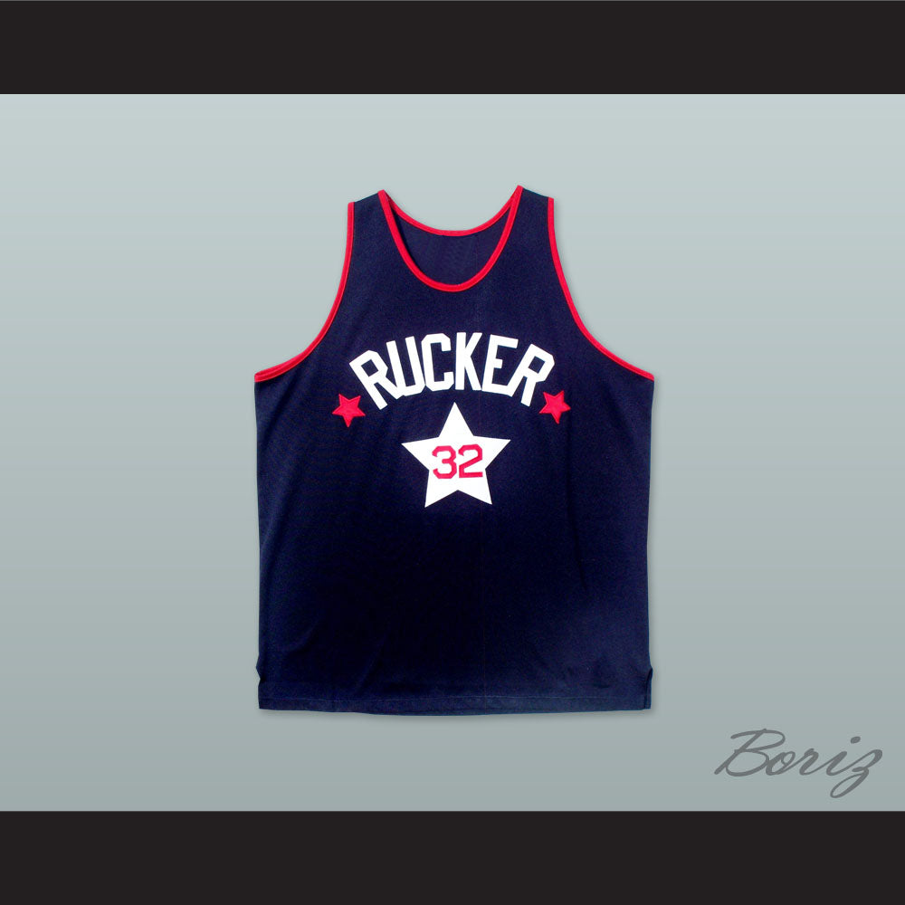 1975 Rucker Park NYC 32 Dark Blue Basketball Jersey