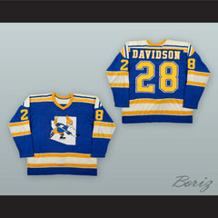 1976-77 WHA Blair Davidson 28 Phoenix Roadrunners Blue Hockey Jersey