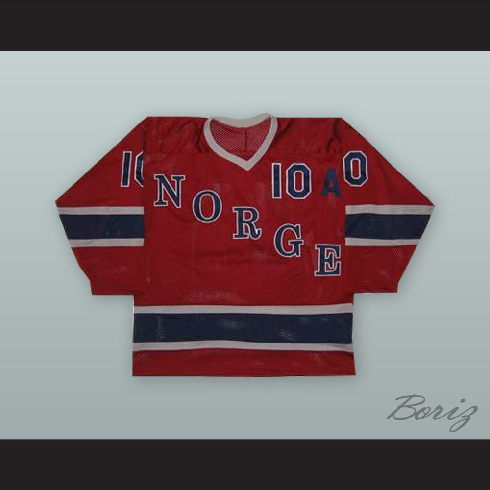 1980 Morten Sethereng 10 Norway National Team Red Hockey Jersey