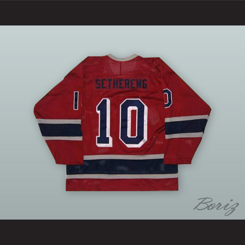 1980 Morten Sethereng 10 Norway National Team Red Hockey Jersey