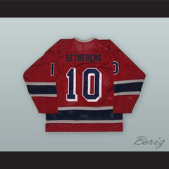 1980 Morten Sethereng 10 Norway National Team Red Hockey Jersey