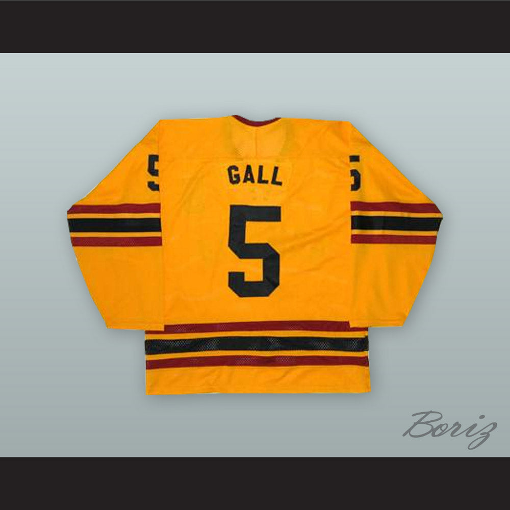 1980 Sandor Gall 5 Romania National Team Yellow Hockey Jersey