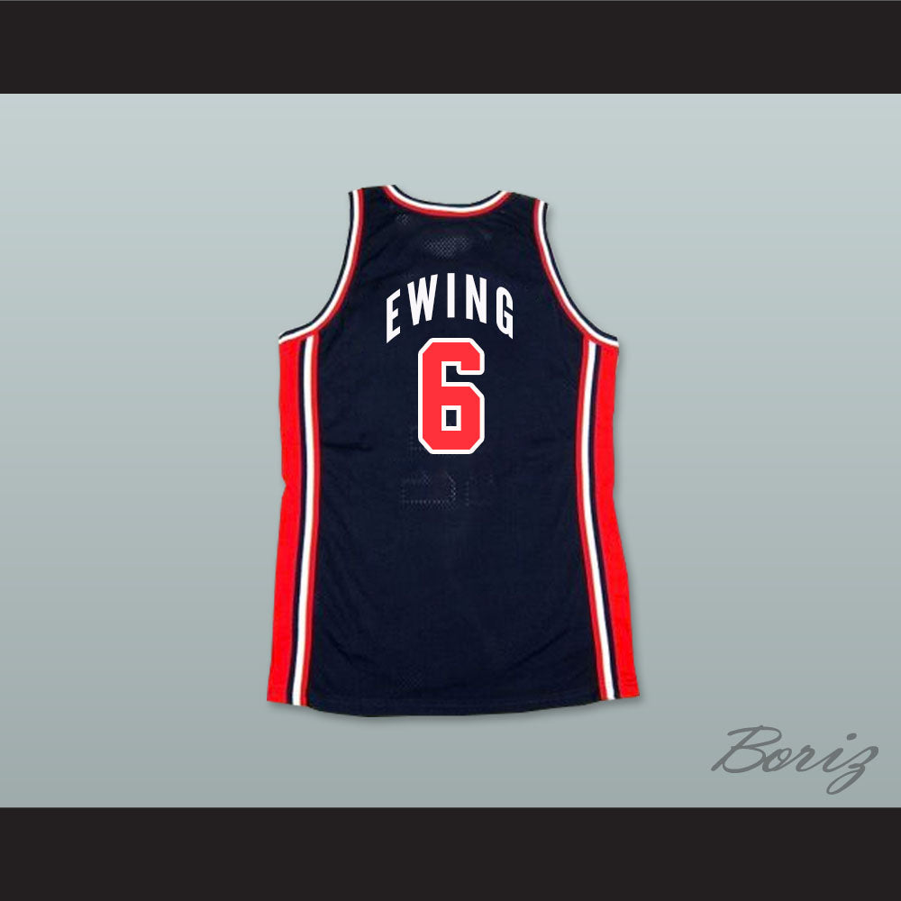 1992 Patrick Ewing 6 USA Team Away Basketball Jersey