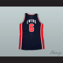1992 Patrick Ewing 6 USA Team Away Basketball Jersey