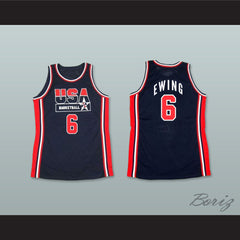 1992 Patrick Ewing 6 USA Team Away Basketball Jersey