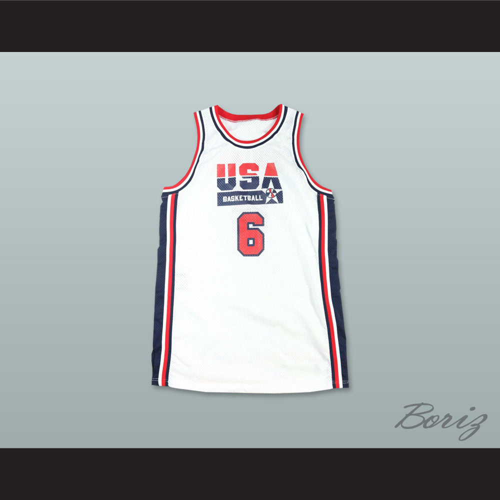 1992 Patrick Ewing 6 USA Team Home Basketball Jersey