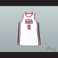 1992 Patrick Ewing 6 USA Team Home Basketball Jersey
