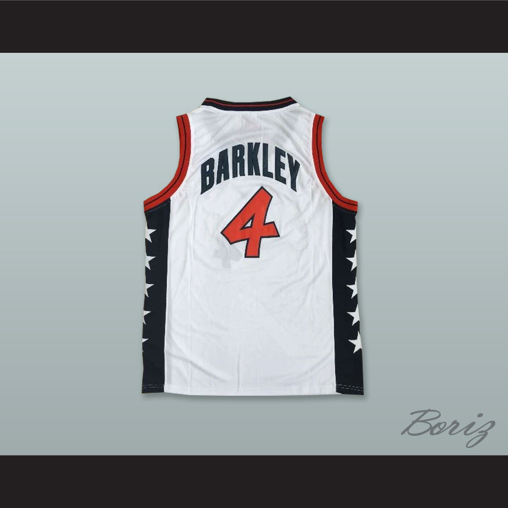 1996 Charles Barkley 4 USA Team Home Basketball Jersey