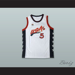 1996 Grant Hill 5 USA Team Home Basketball Jersey