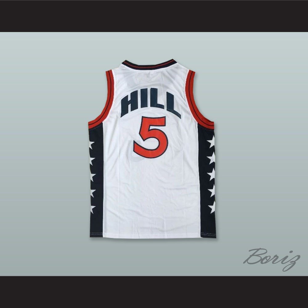 1996 Grant Hill 5 USA Team Home Basketball Jersey