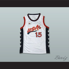 1996 Hakeem Olajuwon 15 USA Team Home Basketball Jersey