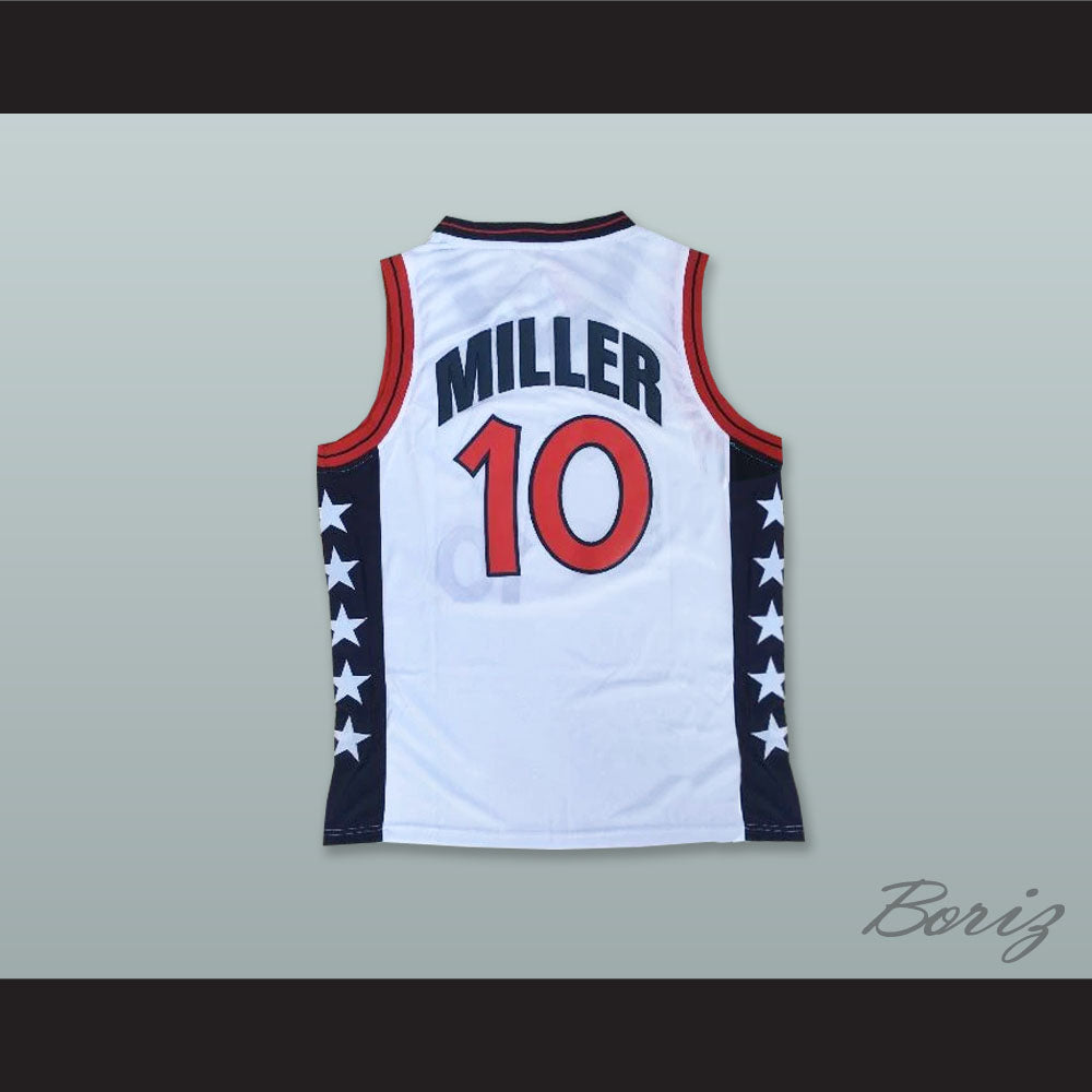 1996 Reggie Miller 10 USA Team Home Basketball Jersey