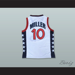 1996 Reggie Miller 10 USA Team Home Basketball Jersey