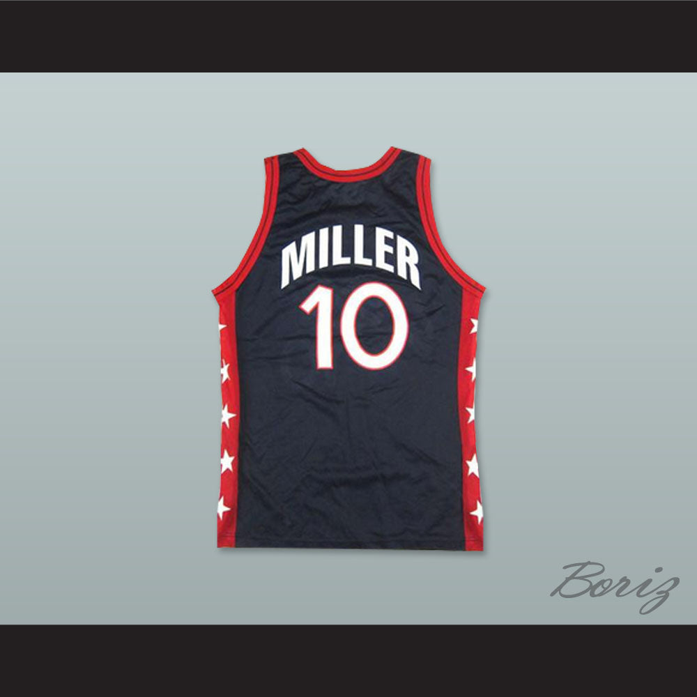 1996 Reggie Miller 10 USA Team Away Basketball Jersey