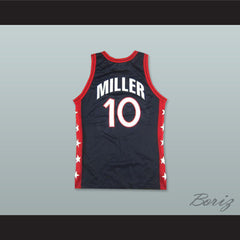 1996 Reggie Miller 10 USA Team Away Basketball Jersey
