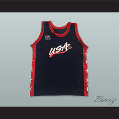 1996 Team USA Dark Blue Basketball Jersey Custom Player and Number