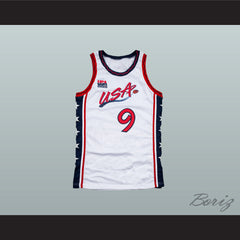 1996 Mitch Richmond 9 USA Team Home Basketball Jersey