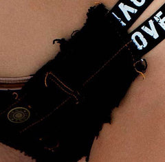 1pcs Low waist Sexy Women's jeans denim shorts  Summer Fashion Denim Letter prints Ladies Skinny cotton super short jeans