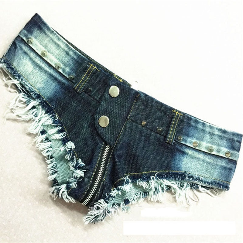 1pcs Women Sexy jeans shorts  Summer Fashion Pure cotton Low waist zipper super shorts Ladies Skinny denim short pants woman