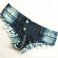 1pcs Women Sexy jeans shorts  Summer Fashion Pure cotton Low waist zipper super shorts Ladies Skinny denim short pants woman