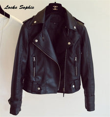 1pcs Women's Plus size shorts jacket coats 2020 Autumn faux fur PU Leather rivets Splicing Jacket ladies Skinny locomotive coats