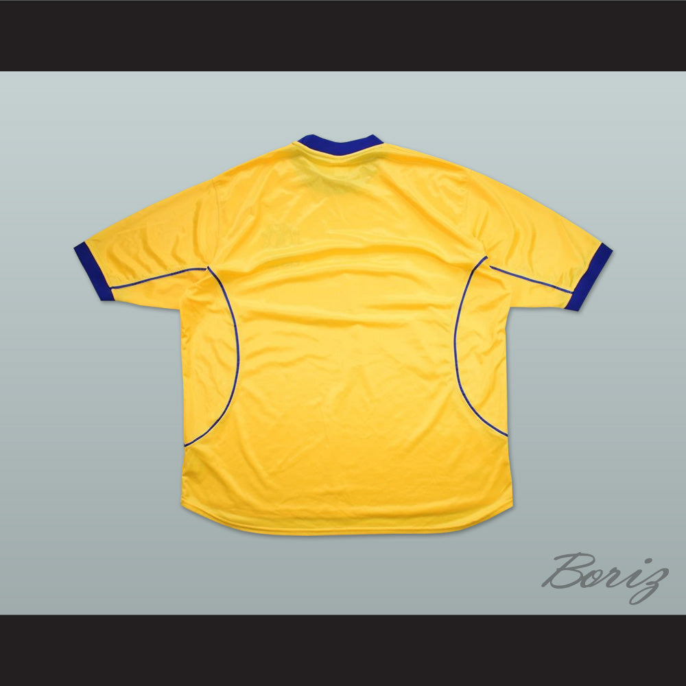 2000-2001 Everton Liverpool FC Yellow Soccer Jersey