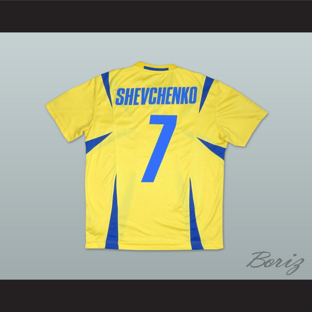 2006-2008 Style Andriy Shevchenko 7 Ukraine National Team Home Yellow Soccer Jersey