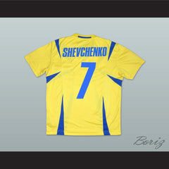 2006-2008 Style Andriy Shevchenko 7 Ukraine National Team Home Yellow Soccer Jersey