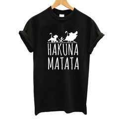 2017 Hakuna Matata letter print Tee shirt Homme Summer Women Short Sleeve t shirt Plus Size women casual 100% Cotton top