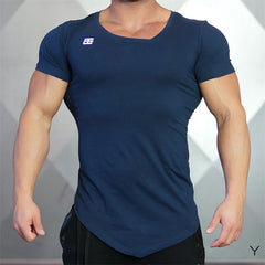 2018 Gyms Bodyengineers Summer The Stadium Shark Stringer T-shirt Man Bodybuilding And Fitness Crime Short Sleeve T-shirt