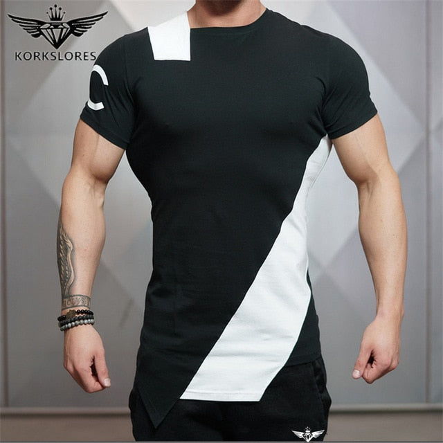 2018 Gyms Bodyengineers Summer The Stadium Shark Stringer T-shirt Man Bodybuilding And Fitness Crime Short Sleeve T-shirt