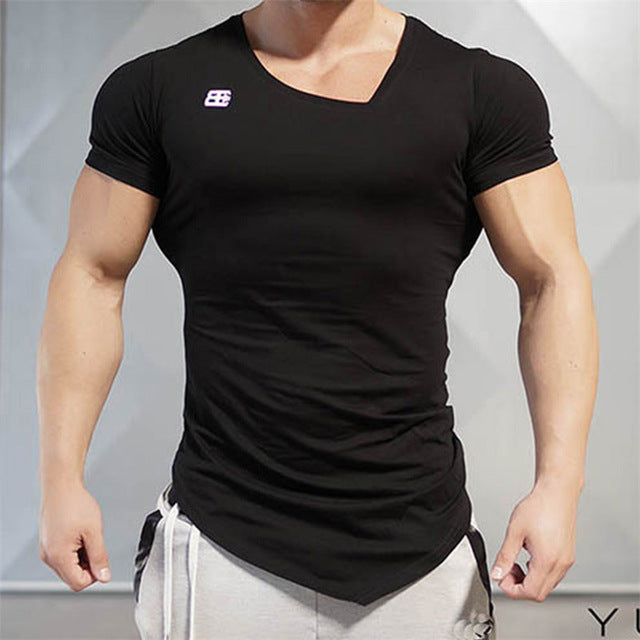 2018 Gyms Bodyengineers Summer The Stadium Shark Stringer T-shirt Man Bodybuilding And Fitness Crime Short Sleeve T-shirt