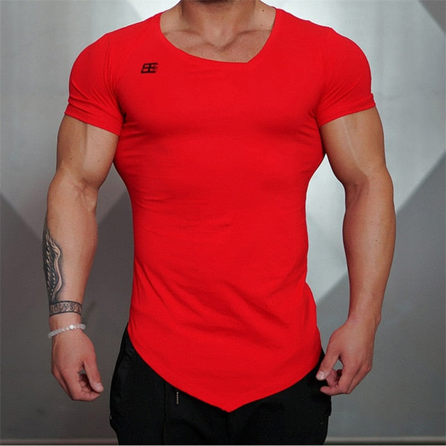 2018 Gyms Bodyengineers Summer The Stadium Shark Stringer T-shirt Man Bodybuilding And Fitness Crime Short Sleeve T-shirt