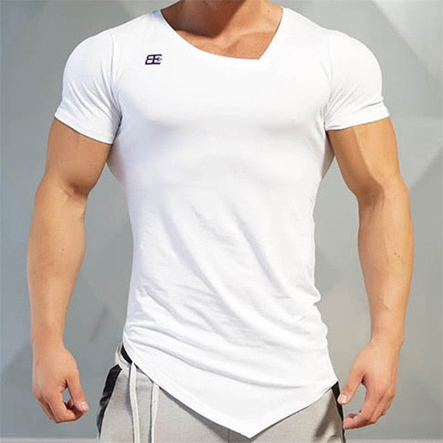 2018 Gyms Bodyengineers Summer The Stadium Shark Stringer T-shirt Man Bodybuilding And Fitness Crime Short Sleeve T-shirt
