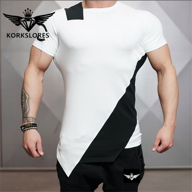 2018 Gyms Bodyengineers Summer The Stadium Shark Stringer T-shirt Man Bodybuilding And Fitness Crime Short Sleeve T-shirt
