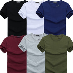 2019 6pcs/lot New Fashion Brand O-Neck Slim Short Sleeve T Shirt Men Trend Casual Mens T-Shirt Korean T Shirts 3XL 4XL 5X