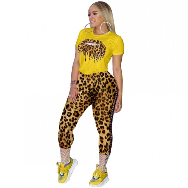2019 Autumn Winter Tracksuit Leopard Print Women Set Outfit Fashion Sexy Two Pieces Suits Casual Overalls Jumpsuits
