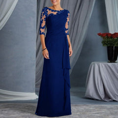 2019 Lace Evening Party Dress Woman High Waist Long Maxi Dress Female Hollow Out Floor-length Dresses Vestidos Woman Clothing