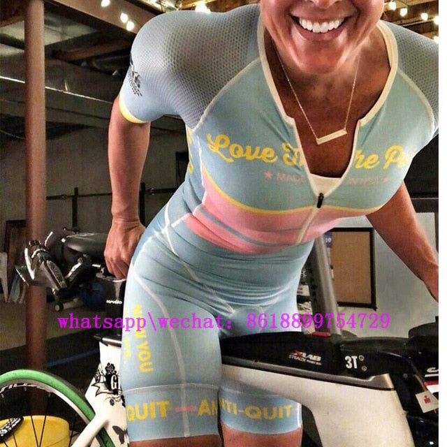 2019 Love The Pain women bicycle clothing suit downhill cycling skinsuit triathlon  roupas de ciclismo feminina quick dry