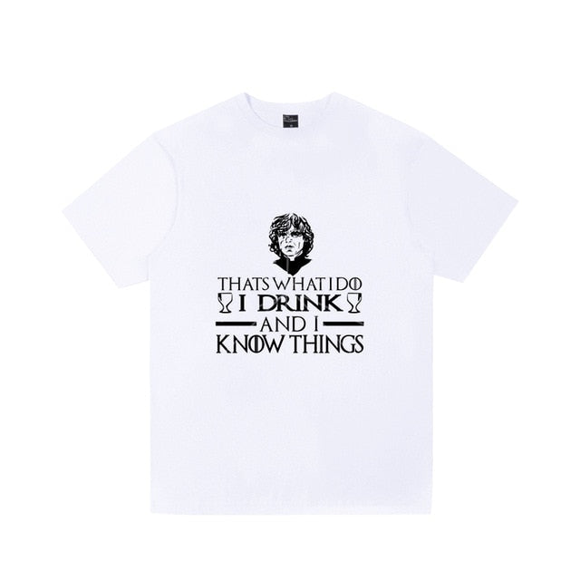 2019 Men's Game Of Thrones T Shirt House Stark Snow Arya NOT TODAY Printed Shirts Women Casual Tee Tops Plus Size Streetwear