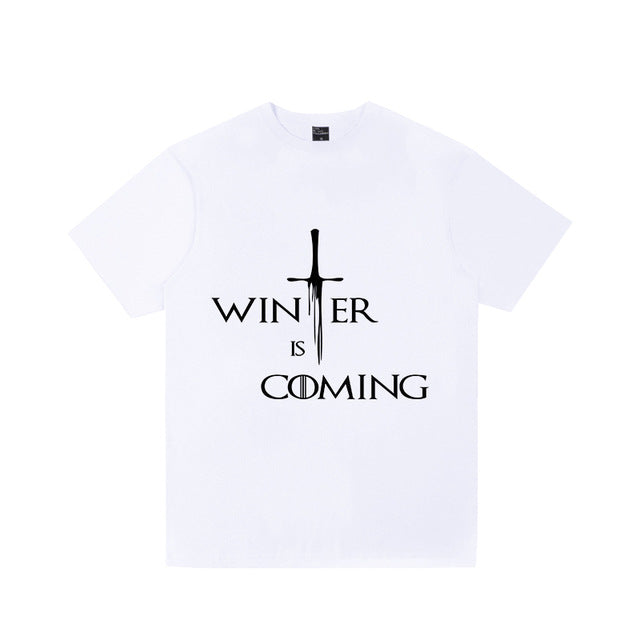 2019 Men's Game Of Thrones T Shirt House Stark Snow Arya NOT TODAY Printed Shirts Women Casual Tee Tops Plus Size Streetwear