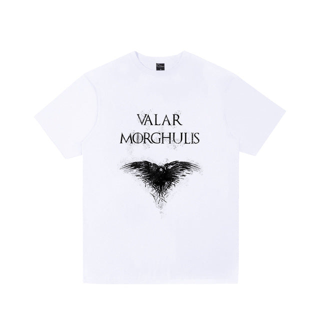 2019 Men's Game Of Thrones T Shirt House Stark Snow Arya NOT TODAY Printed Shirts Women Casual Tee Tops Plus Size Streetwear