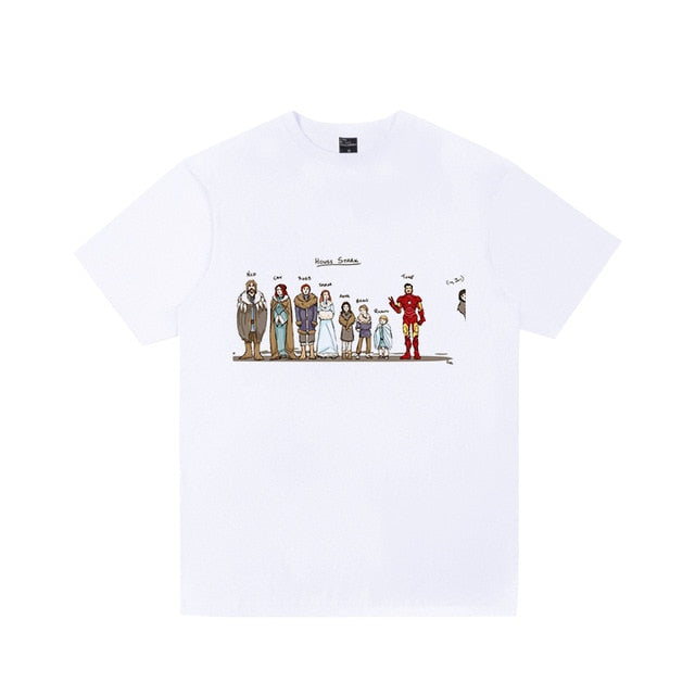 2019 Men's Game Of Thrones T Shirt House Stark Snow Arya NOT TODAY Printed Shirts Women Casual Tee Tops Plus Size Streetwear