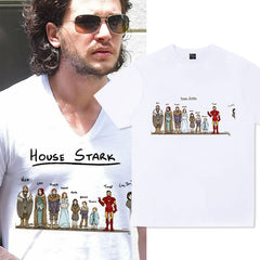 2019 Men's Game Of Thrones T Shirt House Stark Snow Arya NOT TODAY Printed Shirts Women Casual Tee Tops Plus Size Streetwear