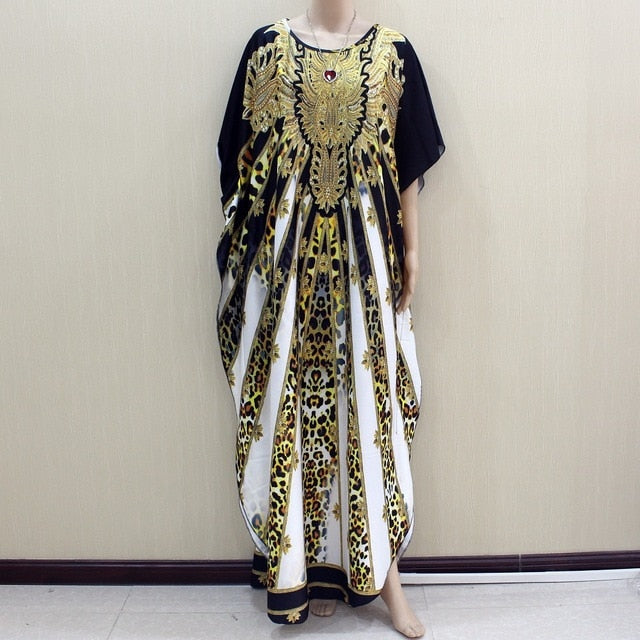 2019 New Arrivals African Dashiki Flowers Pattern Print Dress Short Sleeve Casual African Dresses For Women