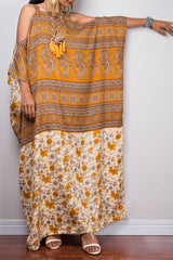 2019 Sexy Off Shoulder Batwing Sleeve Women Maxi Dress Bohemian Floral Printed Dresses Ethnic Vestido De Fiesta VKDR1716