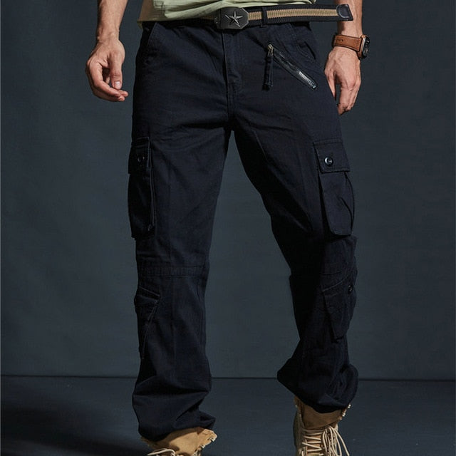 2019 Spring Hot Tactical Mens Cargo Pants Cotton Casual Multi-Pocket Military Men Pants Pantalon Homme ABZ217